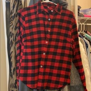 Red and black plaid flannel